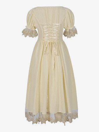 レディース ビクトリアンドレス 5ピース レース 半袖 コートドレス シアターコスチューム