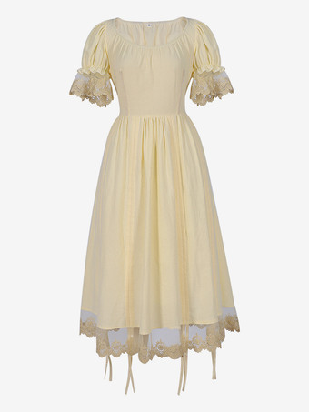 レディース ビクトリアンドレス 5ピース レース 半袖 コートドレス シアターコスチューム