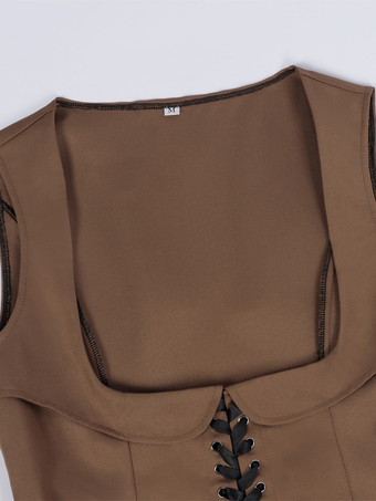 女性用ルネッサンスドレス アンダーバスト ハイロードレス 海賊コスプレ衣装 バーガンディ