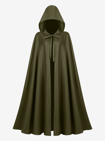 ハンターグリーン ユニセックスマントハロウィンパーティーコスプレコスチュームケープ付き