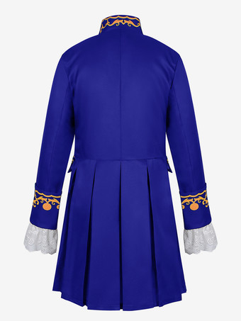 男性用レトロロングトップス 中世ルネッサンス風 長袖プリント コスプレ衣装