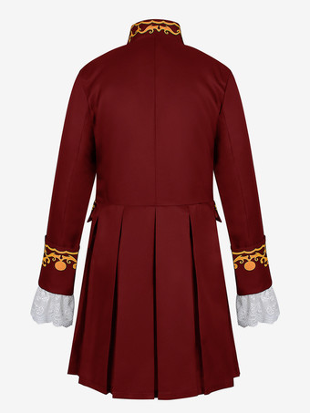 男性用レトロロングトップス 中世ルネッサンス風 長袖プリント コスプレ衣装