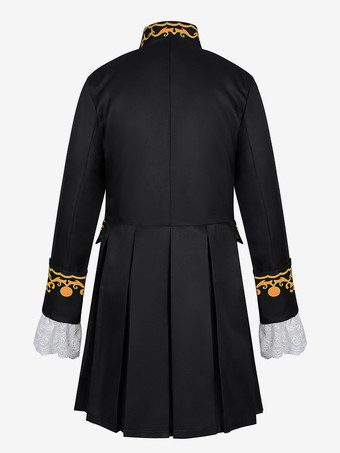 男性用レトロロングトップス 中世ルネッサンス風 長袖プリント コスプレ衣装