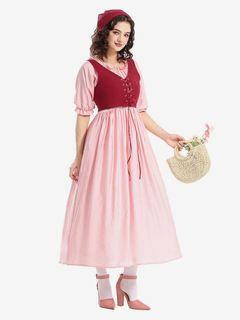 中世ルネッサンス風ドレス（女性用） ヴィンテージ アイルランド風オーバードレス ボヘミアン風コスチュームセット