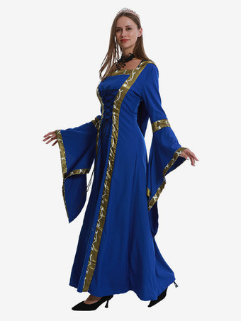 女性用中世ドレス プラスサイズ ルネッサンス ヴィンテージ レースアップ ハロウィンコスチューム