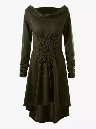 Women Medieval Renaissance Dress Hooded Robe Elf For Cosplay - Milanoo.com Women Medieval Renaissance Dress Hooded Robe Elf For Cosplay - Milanoo.com