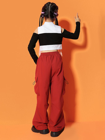 キッズジャズダンスコスチューム ストリートヒップホップラッパー トレンディ クール ファッショナブル ヒップホップパフォーマンス衣装