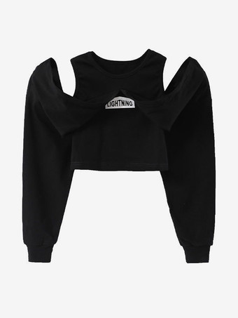 キッズジャズダンス衣装 2ピース 長袖トップスと迷彩パンツ ヒップホップスーツ