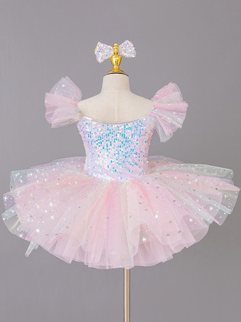 女の子用バレリーナプリンセスパーティーコスチュームキッズスパンコールフラワードレス