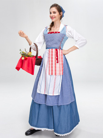 中世のマナーメイドドレス ヴィンテージ ロングシアターコスチューム ビールホリデー ハロウィンコスチューム