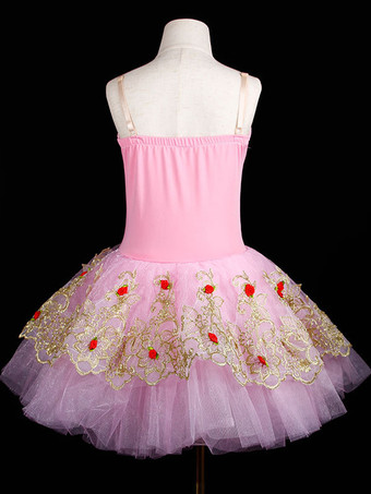 女の子用バレエスカート ロングダンスドレス パフォーマンスコスチューム バレリーナドレス