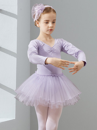 女の子のダンス衣装 長袖チュチュ トレーニングウェア ダンスパフォーマンスウェア