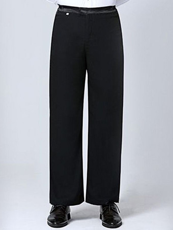 メンズ ラテンダンス 2ピース レース ディープVネック ソングシャツ＆ブラックパンツ