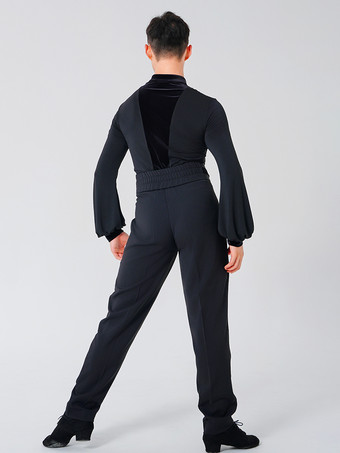 メンズ ラテンダンスシャツ ルンバ チャチャ サンバ ダンス競技用 パフォーマンスウェア