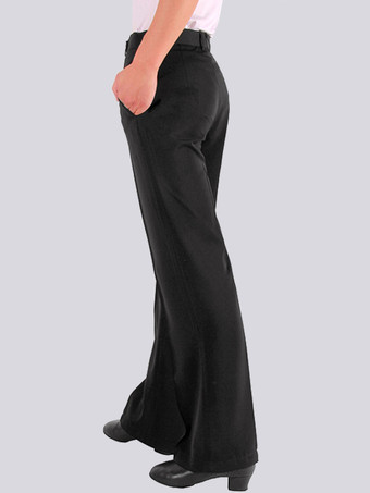 ブラック メンズ ラテンダンスパンツ ブラック ボトムス 大人用 ダンスウェア