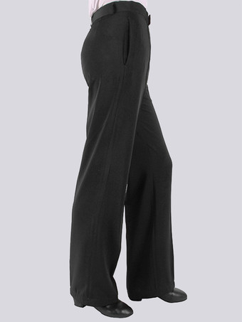 メンズ ラテンダンスパンツ ブラック ボトムス 大人用 ダンスウェア