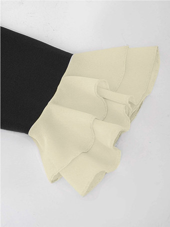 フリル袖と蝶ネクタイが付いたエレガントなブラックボディコンミディドレス 2025