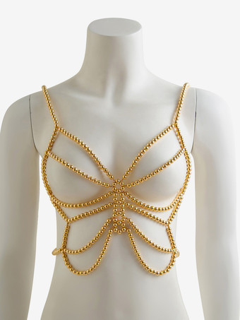 ゴールド セクシーな蝶の形のボディチェーン 2025