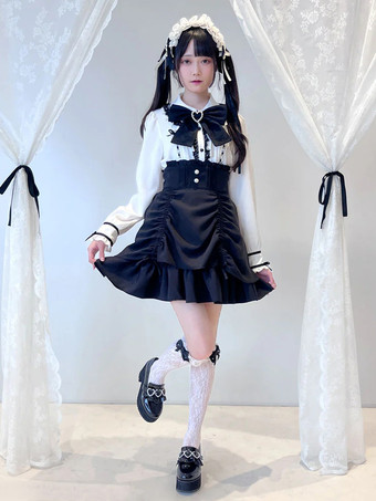 ロリータスカート バックルビームフリル レイヤード パフィースカート