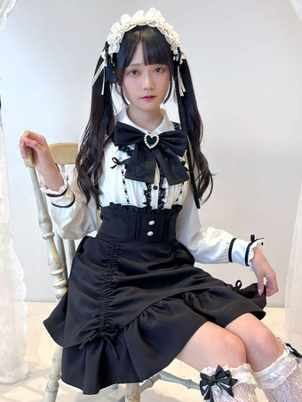 ロリータスカート バックルビームフリル レイヤード パフィースカート