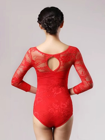 レディースダンスドレス メッシュレースボディスーツ 社交ダンス競技用ドレス