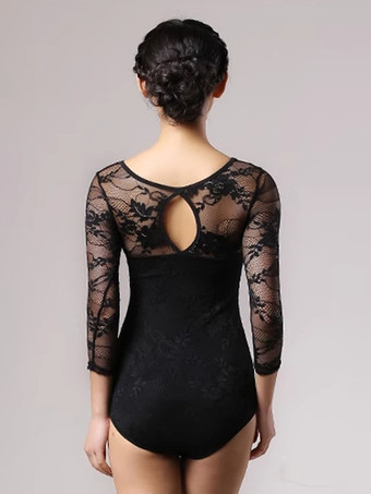 レディースダンスドレス メッシュレースボディスーツ 社交ダンス競技用ドレス