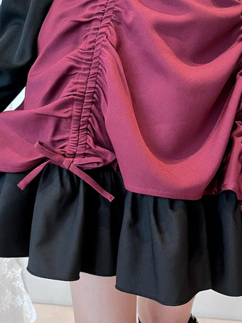 ロリータスカート バックルビームフリル レイヤード パフィースカート