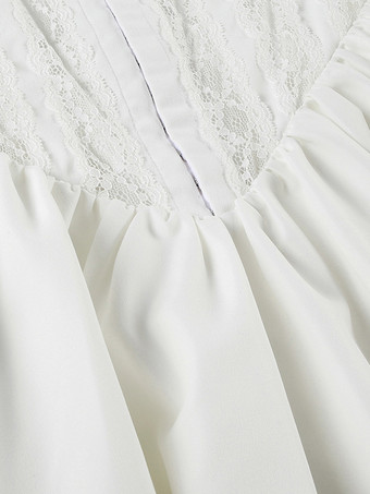 ホワイトレーストリムAラインミニドレス（レディース）2025