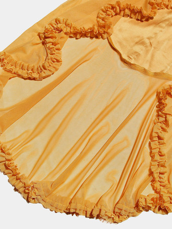 フリルフロントパーティーガウンロングスリップドレス（レディース）2025