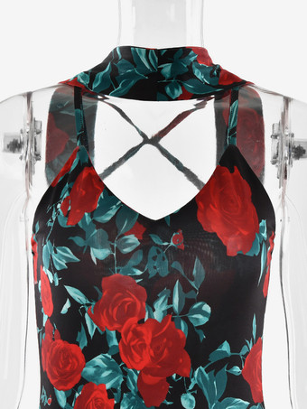 スカーフ付きフローラルマキシドレス ボディコン パーティー スリップドレス レディース 2025