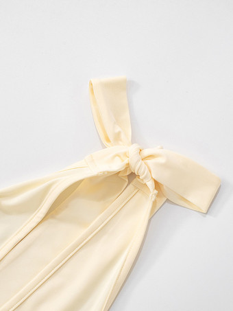 深めのVネック マキシ丈 パーティードレス ホルターネック スリットドレス 2025