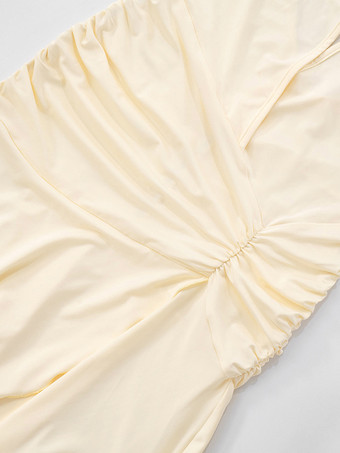 深めのVネック マキシ丈 パーティードレス ホルターネック スリットドレス 2025