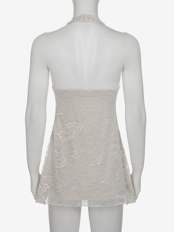 レースホルターネックボディコンミニドレス（レディース）2025