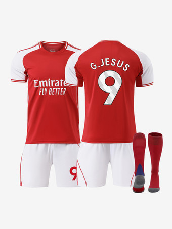 N.9Maglia da calcio 25/26 Home Club n. 7 Saka n. 41 Rice set da 3 pezzi per adulti e bambini