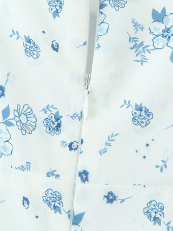 ハイスリット入りフローラルプリントミディドレス 2025