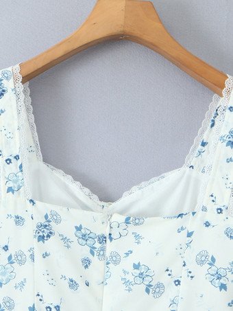 ハイスリット入りフローラルプリントミディドレス 2025