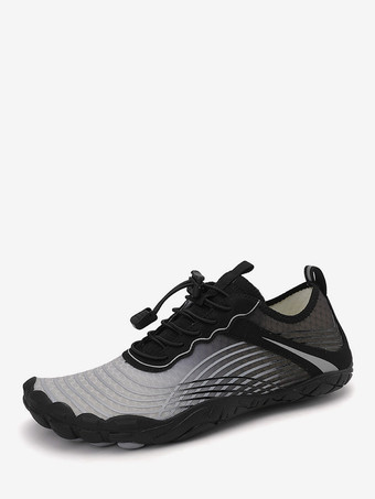 ライトグレー メンズ ビーチシューズ 軽量 速乾 ウォーターシューズ 夏用 滑り止め 海辺 ウォーキングシューズ