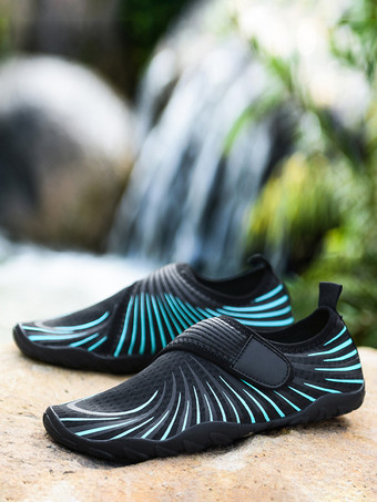 ブルー メンズ ビーチシューズ スリッポン アウトドア ウェーディングシューズ 速乾 滑り止め 夏用 スイムシューズ