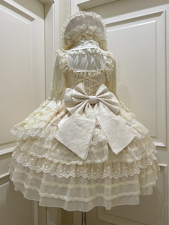 スイートロリータドレスポリエステルノースリーブジャンパーロリータドレス