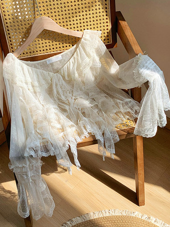 スイートロリータカバーアップ パープルフリルレーストップ 水玉模様ポリエステルカバーアップ ロリータアウターウェア