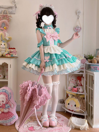 スイートロリータドレス ポリエステル ノースリーブ スイートロリータドレス