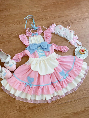 スイートロリータドレス ポリエステル ノースリーブ スイートロリータドレス