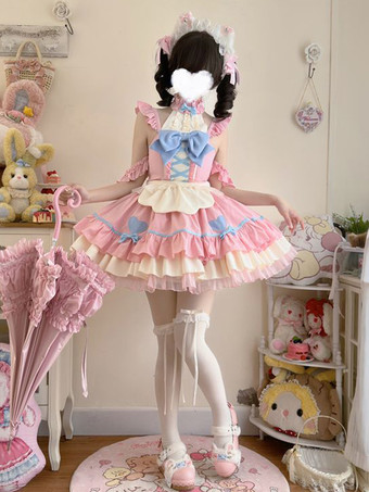 スイートロリータドレス ポリエステル ノースリーブ スイートロリータドレス