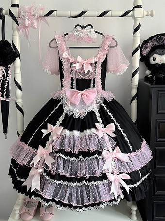 スイートロリータドレス 半袖 スイートドレス ロリータドレス