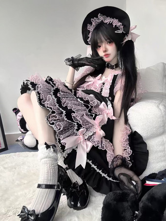 スイートロリータドレス 半袖 スイートドレス ロリータドレス