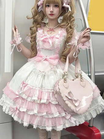 スイートロリータドレス 半袖 スイートドレス ロリータドレス