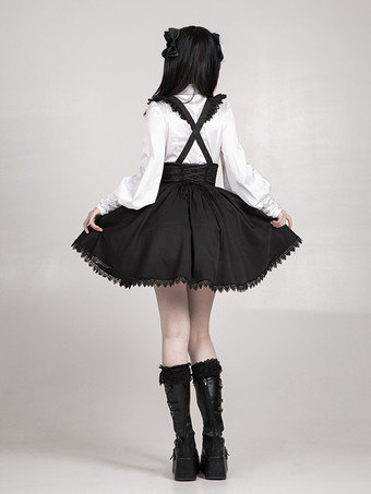 ゴシックロリータブラウス フリル 長袖 ロリータトップブラウス ホワイトロリータシャツ