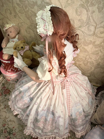 スイートロリータドレス ポリエステル ノースリーブ スイートジャンパー ロリータドレス