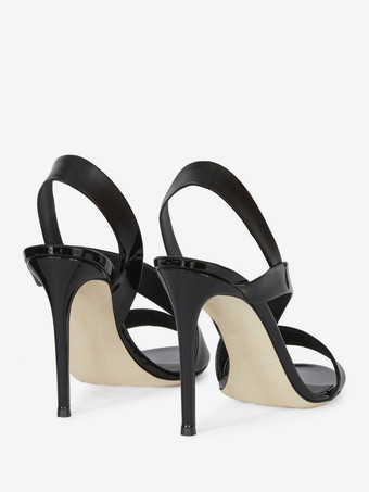 ハイヒール サンダル オープントゥ ストラップ スティレットヒール パーティー シューズ