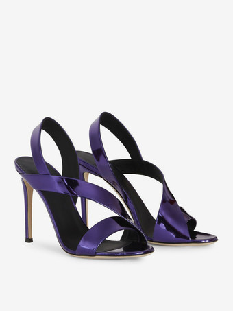 ハイヒール サンダル オープントゥ ストラップ スティレットヒール パーティー シューズ